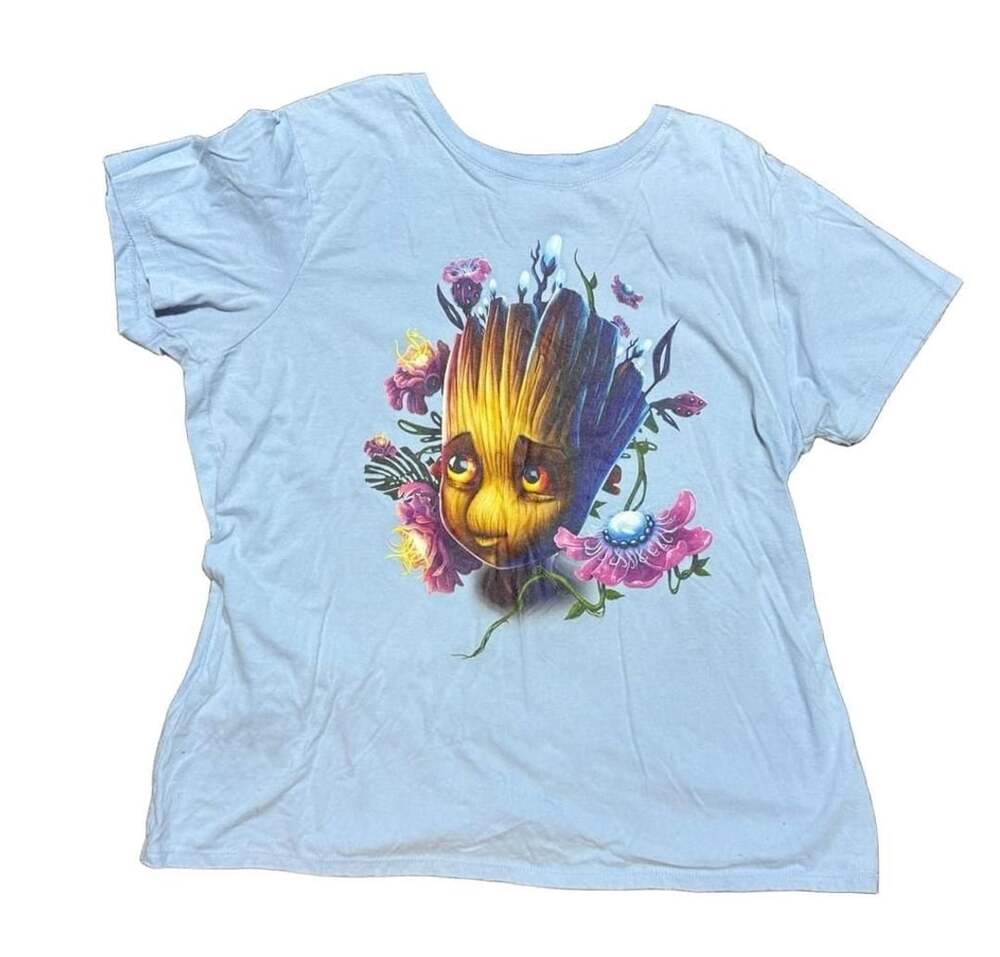 Marvel Guardians of the Galaxy Groot Flowers Graphic T-Shirt xl womens